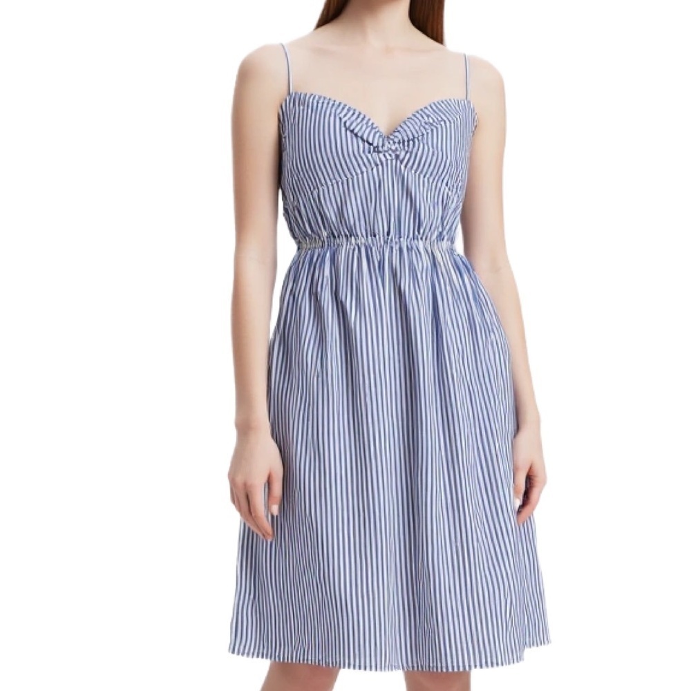 J Crew Blue and White Striped Sundress Size 4